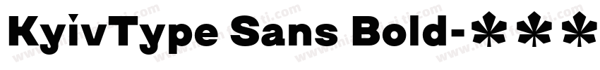 KyivType Sans Bold字体转换